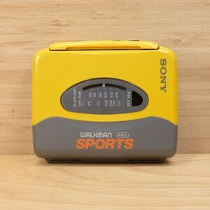 Sony Walkman Sports WM SXF10 Portable Radio and Cassette PLayer, Yellow